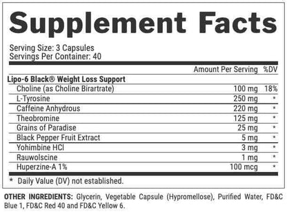 Nutrex Outlift Lipo 6 Black 120 capsules