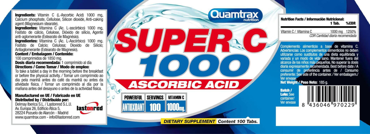 Super C1000 van Quamtrax vitamine c 1000mg