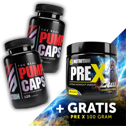 RS Nutrition - 2x Pump Caps 120 caps + GRATIS PRE X